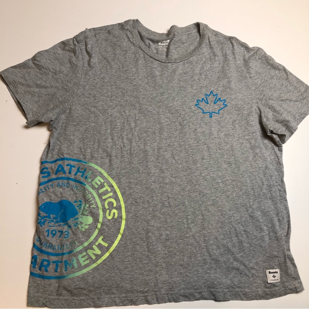 Roots Gray Mens T-shirt XXL